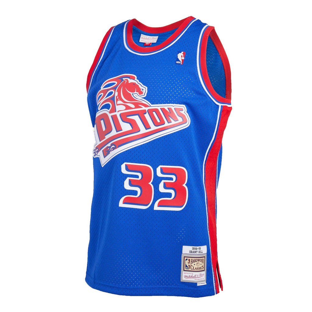 Detroit Pistons Grant Hill Mitchell & Ness Blue 1998-99 Hardwood Classics Reload 2.0 Swingman Jersey for Men product image
