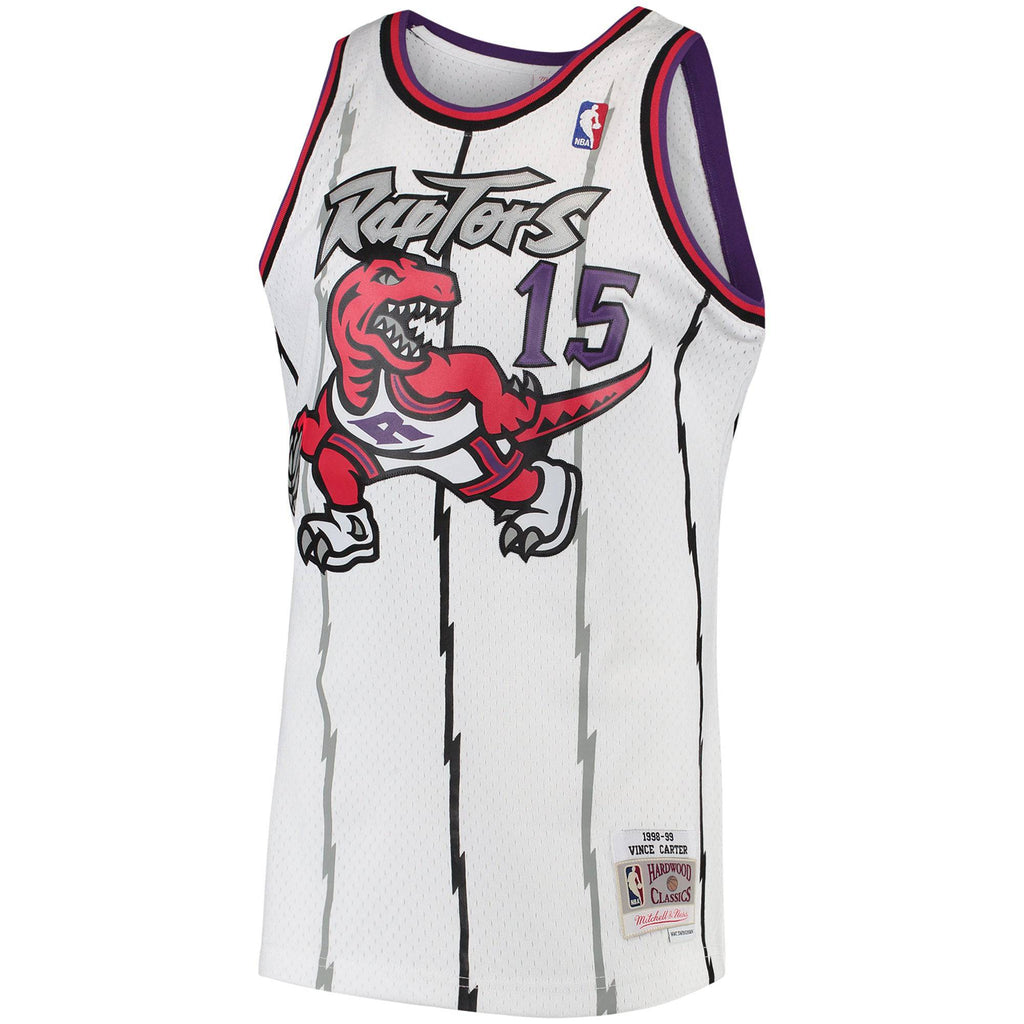 Mitchell & Ness Vince Carter Toronto Raptors White 1997-98 Hardwood Classics Swingman Jersey for Men product image 2,