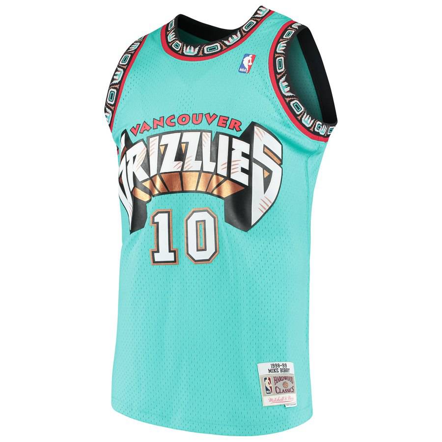 Vancouver Grizzlies Mike Bibby Mitchell & Ness Teal Hardwood Classics Swingman Jersey for Men product image 2, provided for