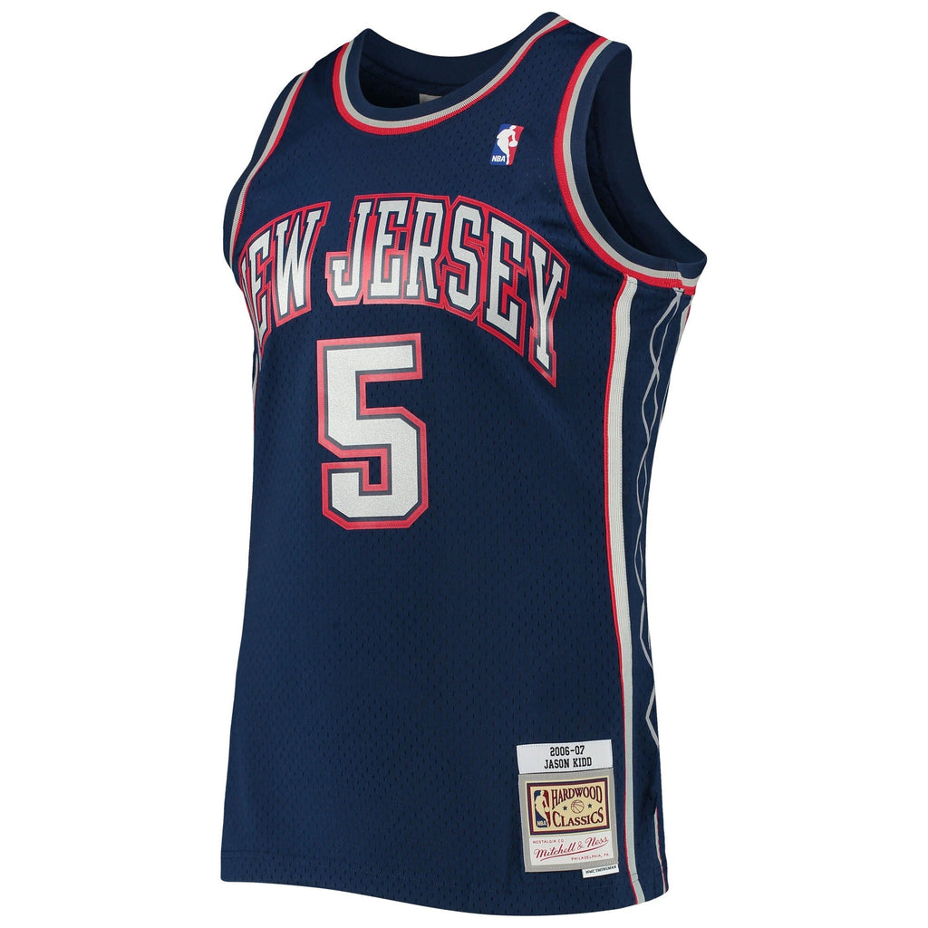 Jason Kidd New Jersey Nets Navy 2006-07 Swingman Replica Jersey for Men product image 2, provided for visual reference and