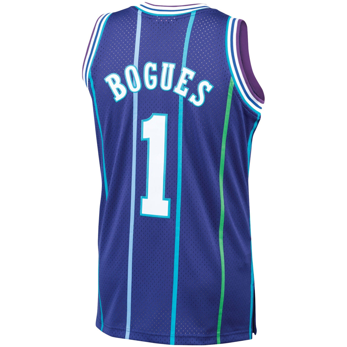 Men’s Muggsy Bogues Charlotte Hornets 1994-95 Purple Swingman Replica Jersey By Mitchell & Ness product image 3, provided
