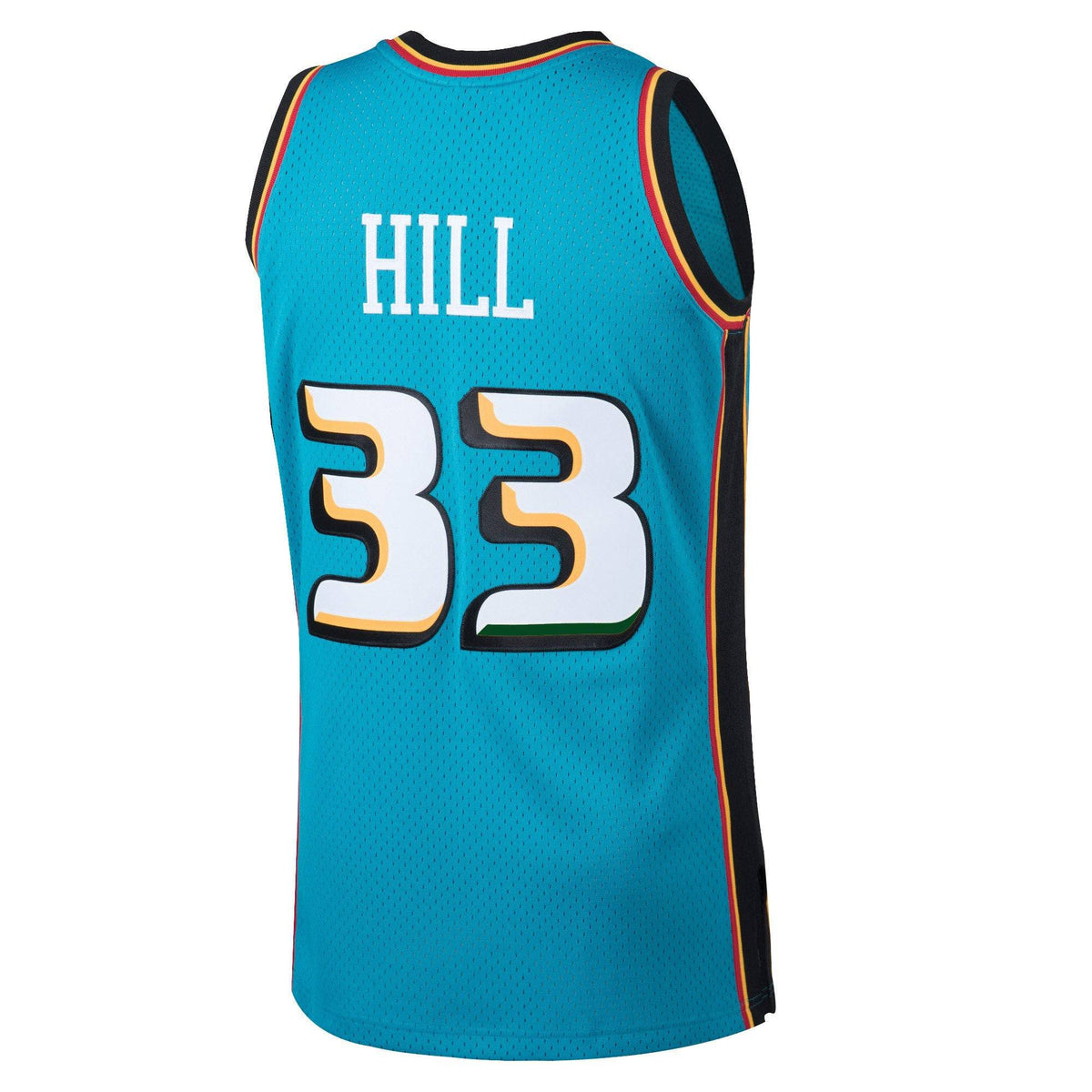 Detroit Pistons Grant Hill Mitchell & Ness Teal 1998-99 Hardwood Classics Swingman Jersey for Men product image 3, provided