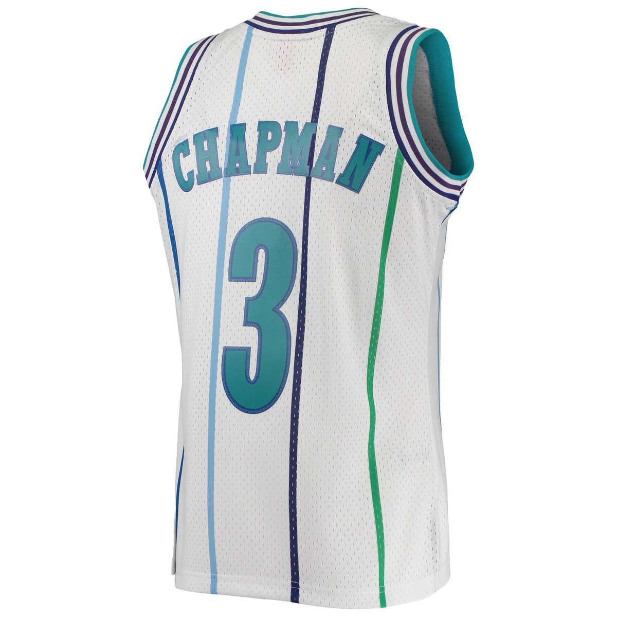 Men’s Rex Chapman Charlotte Hornets 1988-89 White Swingman Replica Jersey By Mitchell & Ness product image 3, provided for
