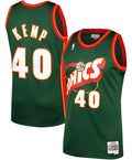 Shawn Kemp Seattle Supersonics Mitchell & Ness 1996-96 Green NBA Swingman Hardwood Classics Jersey for Men product image 1,