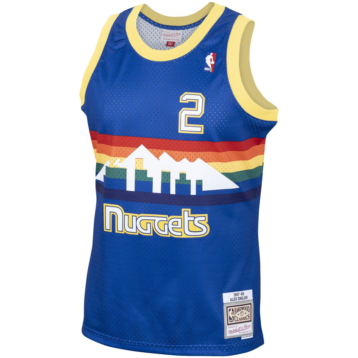 Mitchell & Ness Alex English Royal Denver Nuggets 1987-88 Hardwood Classics Swingman Jersey for Men product image 2,