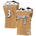 Caron Butler Washington Wizards Mitchell & Ness 2007-08 Hardwood Classics Swingman Jersey - Gold for Men product image 1,