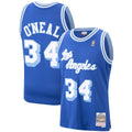 Los Angeles Lakers Shaquille O'Neal Mitchell & Ness NBA Mens Hardwood Classic 1996-97 Swingman Blue Jersey for Men product