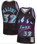 Mitchell & Ness Karl Malone Black Utah Jazz 1996-97 Hardwood Classics Reload Swingman Jersey for Men product image 1,