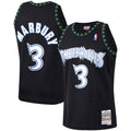 Minnesota Timberwolves Stephon Marbury Mitchell & Ness Black Hardwood Classics Swingman Jersey for Men product image 1,