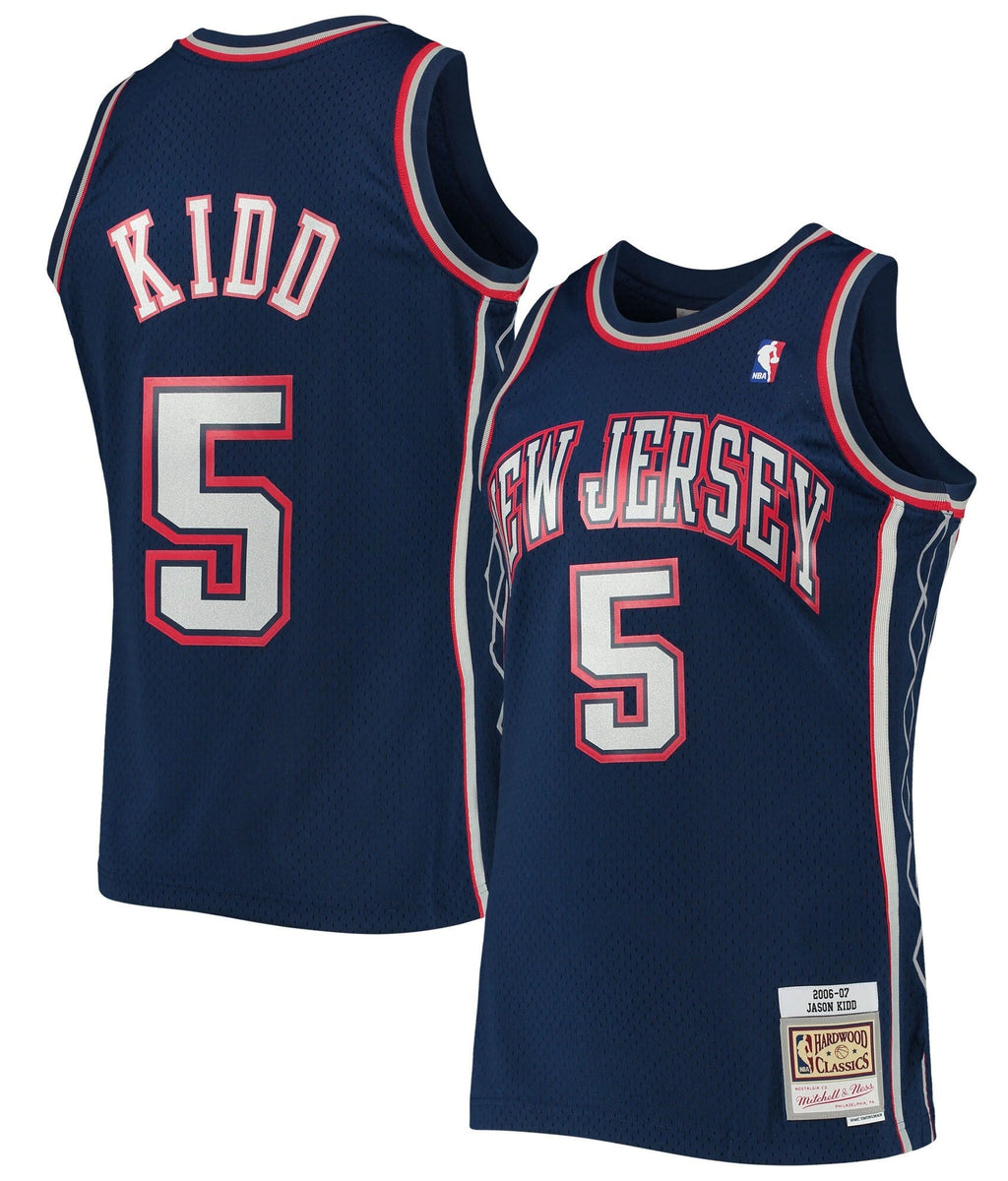 Jason Kidd New Jersey Nets Navy 2006-07 Swingman Replica Jersey for Men product image 1, provided for visual reference and