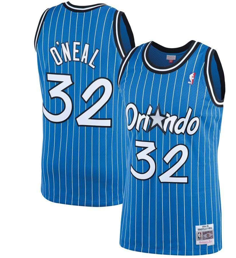 Men’s Shaquille O’Neal Orlando Magic 1994-95 Blue Swingman Replica Jersey By Mitchell & Ness product image 1, provided for