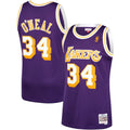 Los Angeles Lakers Shaquille O'Neal Mitchell & Ness NBA Mens Hardwood Classic 1996-97 Swingman Purple Jersey for Men product