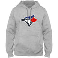 Toronto Blue Jays MLB Bulletin Men Athletic Grey Express Twill Birdhead Logo Hoodie product image 1, provided for visual