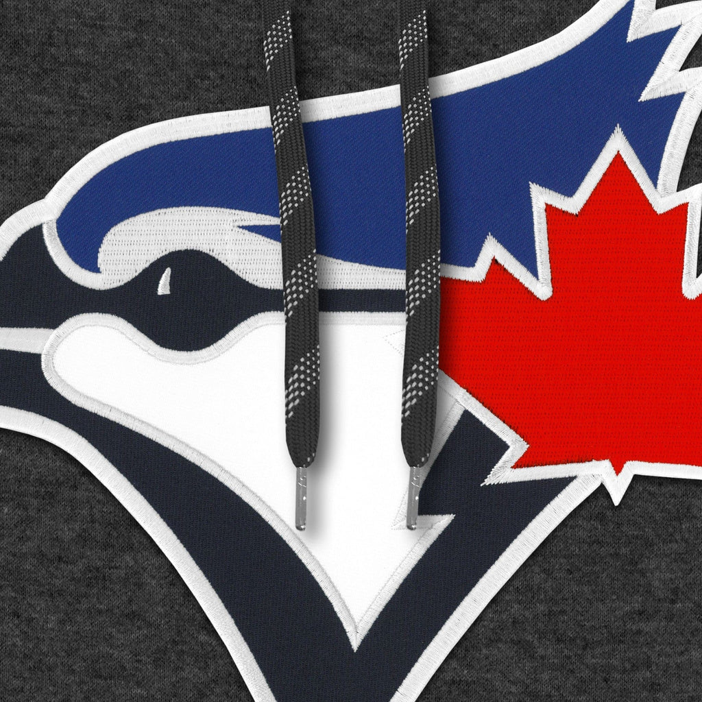 Toronto Blue Jays MLB Bulletin Men Charcoal Express Twill Birdhead Logo Hoodie product image 3, provided for visual