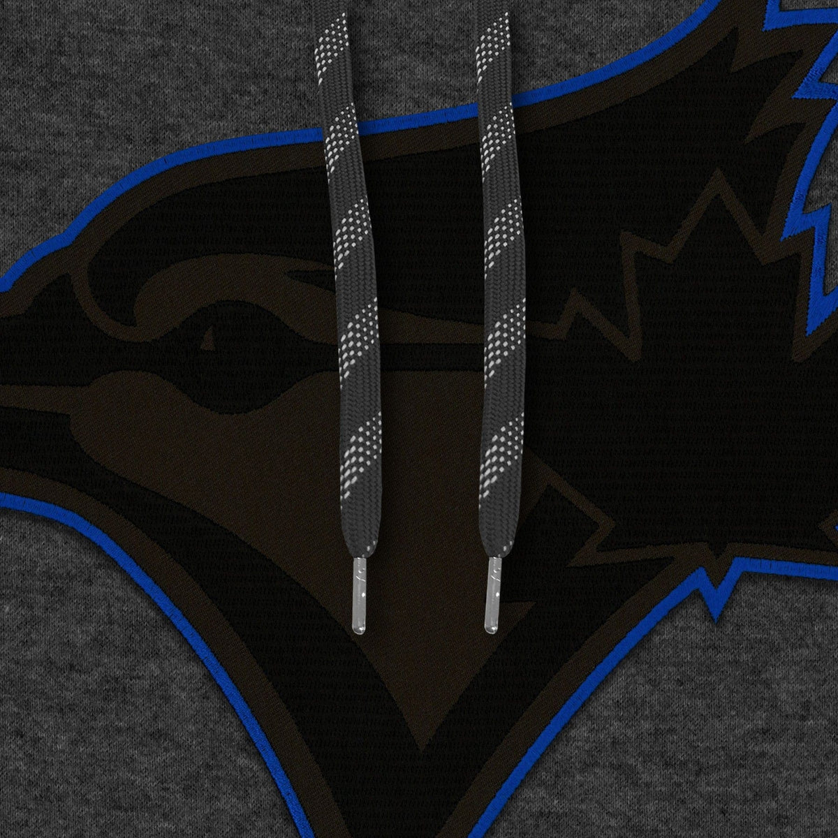 Toronto Blue Jays MLB Bulletin Men Charcoal Express Twill Back In Black Birdhead Logo Hoodie product image 3, provided for