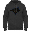 Toronto Blue Jays MLB Bulletin Men Charcoal Express Twill Back In Black Birdhead Logo Hoodie product image 1, provided for