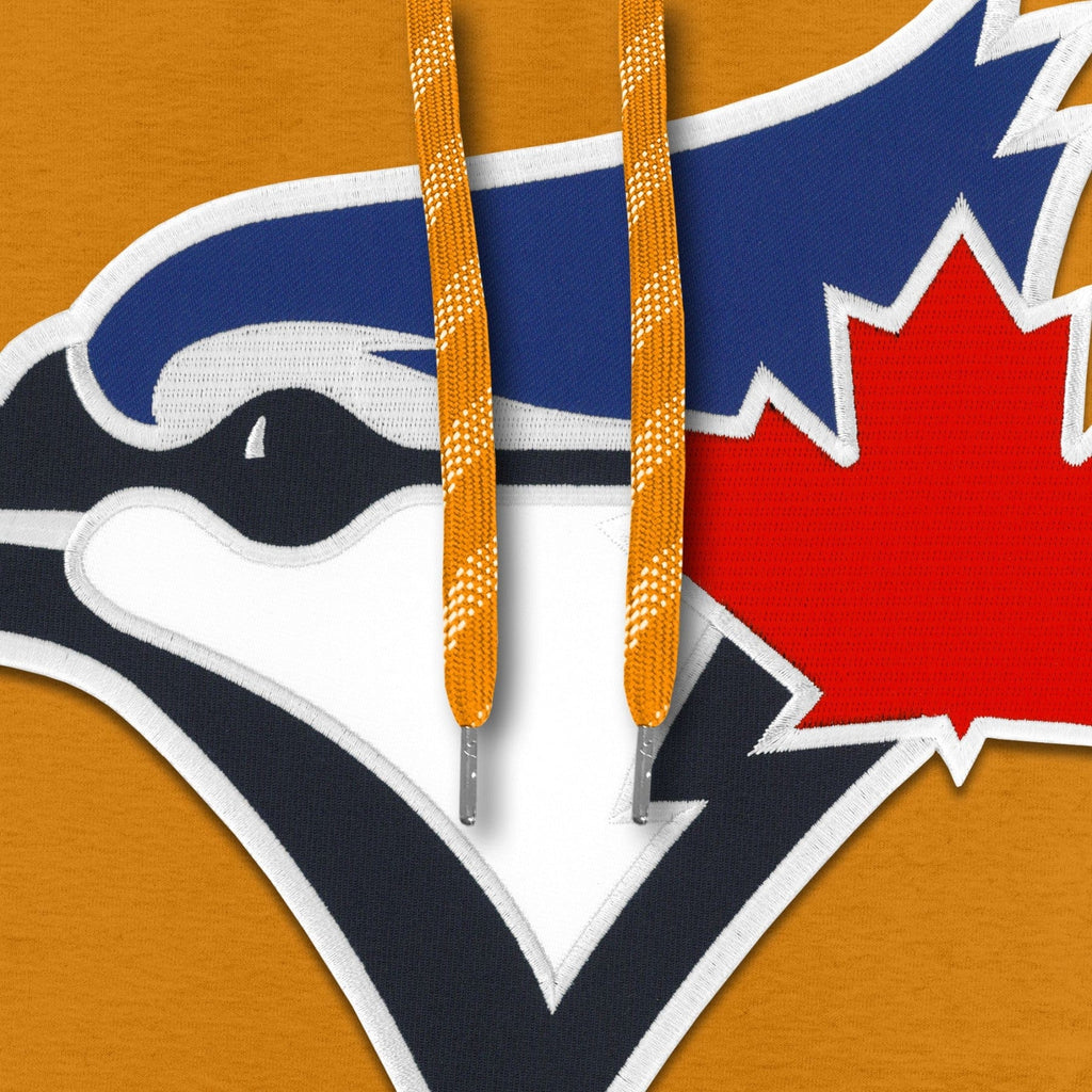 Toronto Blue Jays MLB Bulletin Men Gold Express Twill Birdhead Logo Hoodie product image 3, provided for visual reference