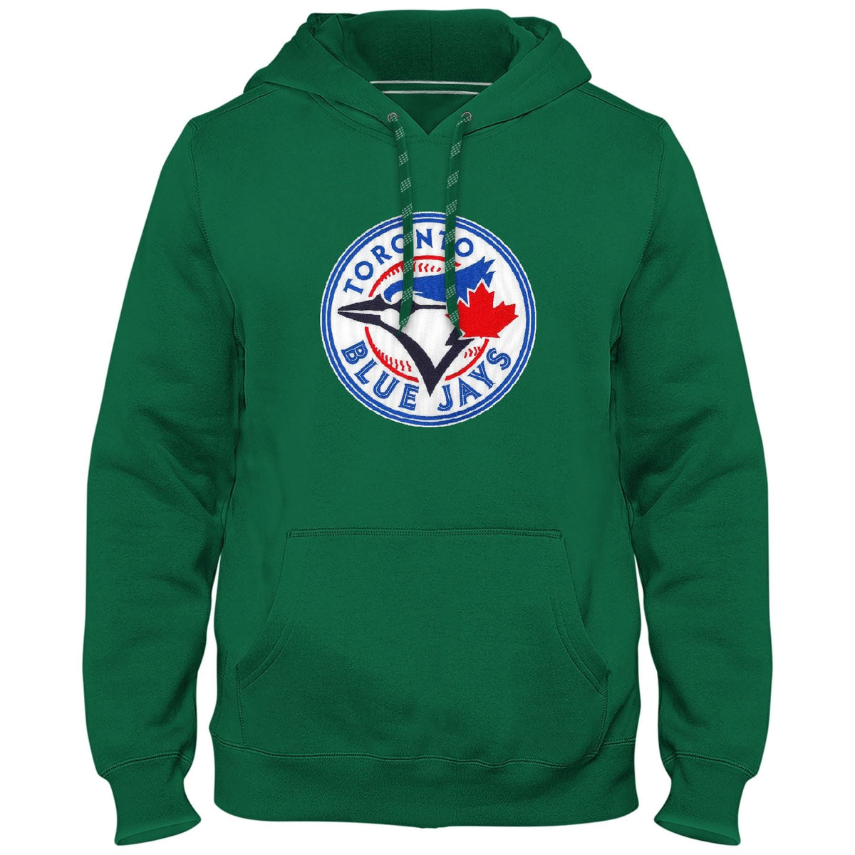 Toronto Blue Jays MLB Bulletin Men Green Express Twill Logo Hoodie product image 1, provided for visual reference and