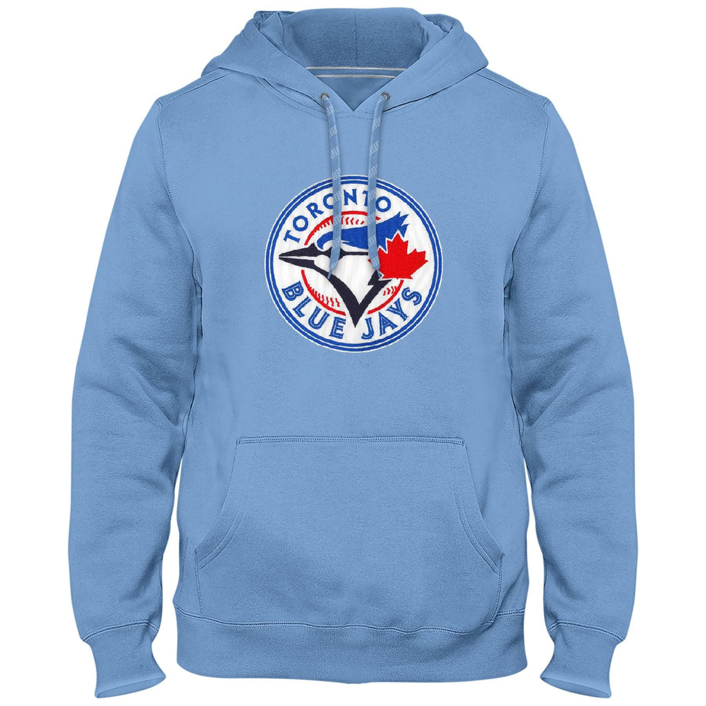 Toronto Blue Jays MLB Bulletin Men Light Blue Express Twill Logo Hoodie product image 1, provided for visual reference and