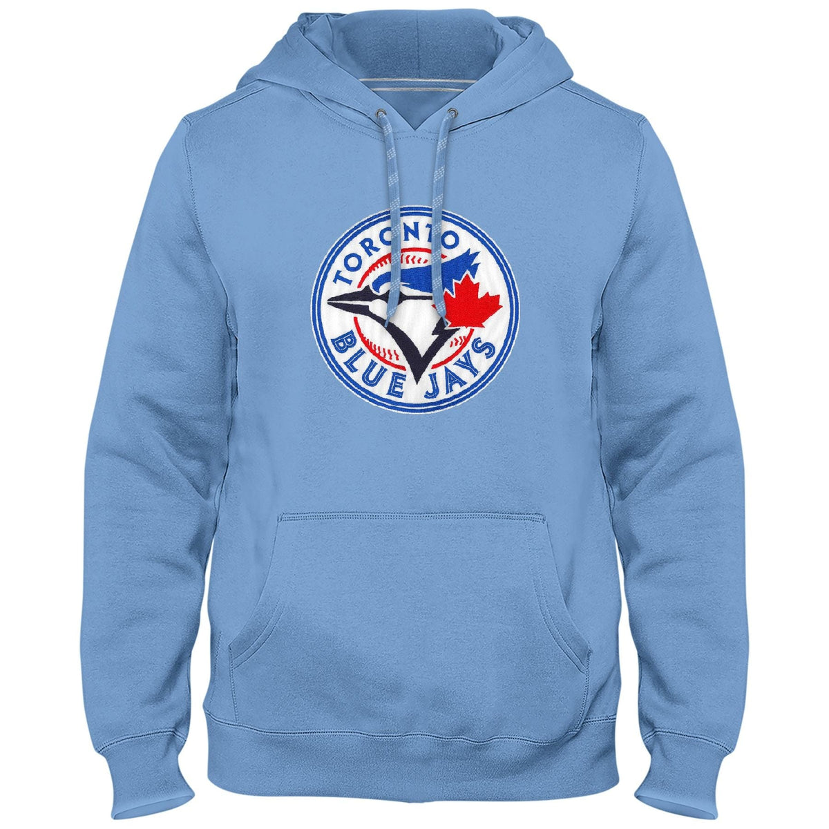 Toronto Blue Jays MLB Bulletin Men Light Blue Express Twill Logo Hoodie product image 1, provided for visual reference and