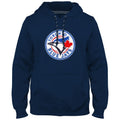 Toronto Blue Jays MLB Bulletin Men Navy Express Twill Logo Hoodie product image 1, provided for visual reference and product