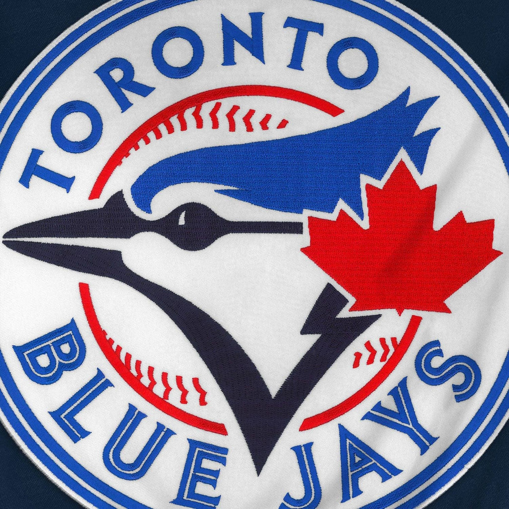Toronto Blue Jays MLB Bulletin Men Navy Express Twill Logo Hoodie product image 3, provided for visual reference and product