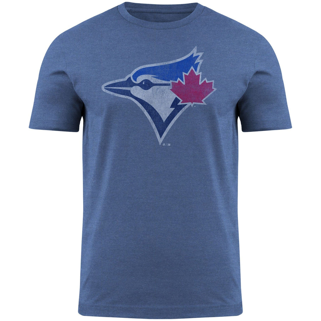 Toronto Blue Jays MLB Bulletin Men Royal Blue Distressed Primary Logo T-Shirt product image 1, provided for visual reference