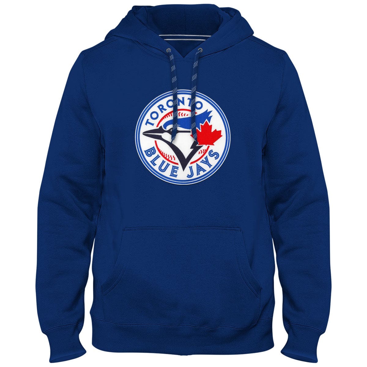 Toronto Blue Jays MLB Bulletin Men Royal Blue Express Twill Logo Hoodie product image 1, provided for visual reference and