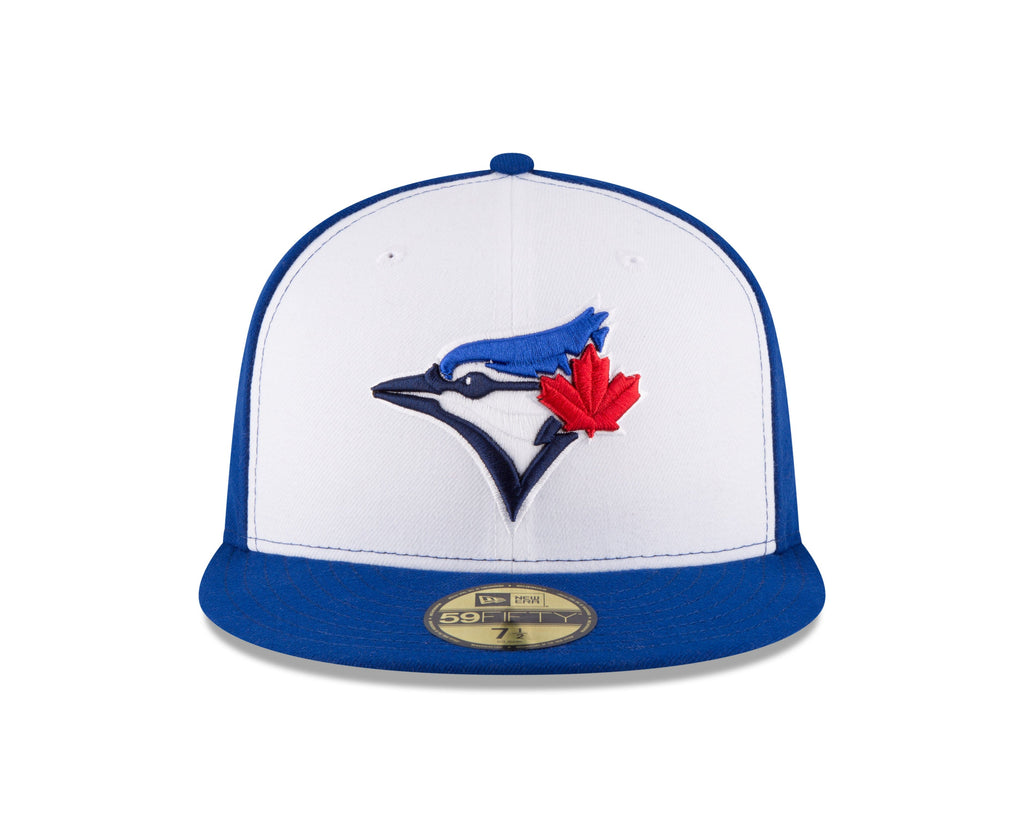 Toronto Blue Jays MLB New Era Men White/Royal Blue 59Fifty Authentic Collection Fitted Hat product image 4, provided for