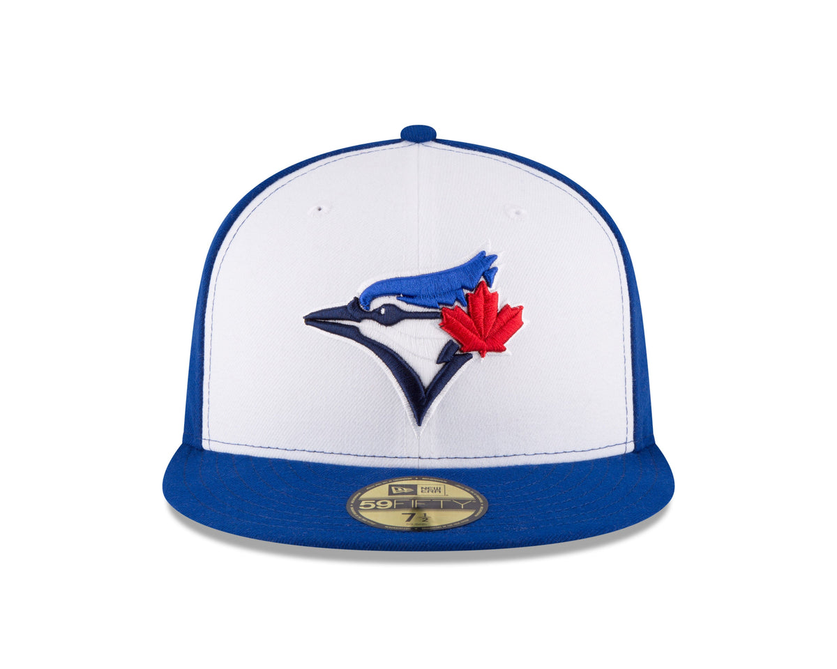 Toronto Blue Jays MLB New Era Men White/Royal Blue 59Fifty Authentic Collection Fitted Hat product image 4, provided for