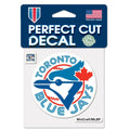 Toronto Blue Jays MLB Wincraft Cooperstown Perfect Cut Color Decal 4" x 4" product image 1, provided for visual reference