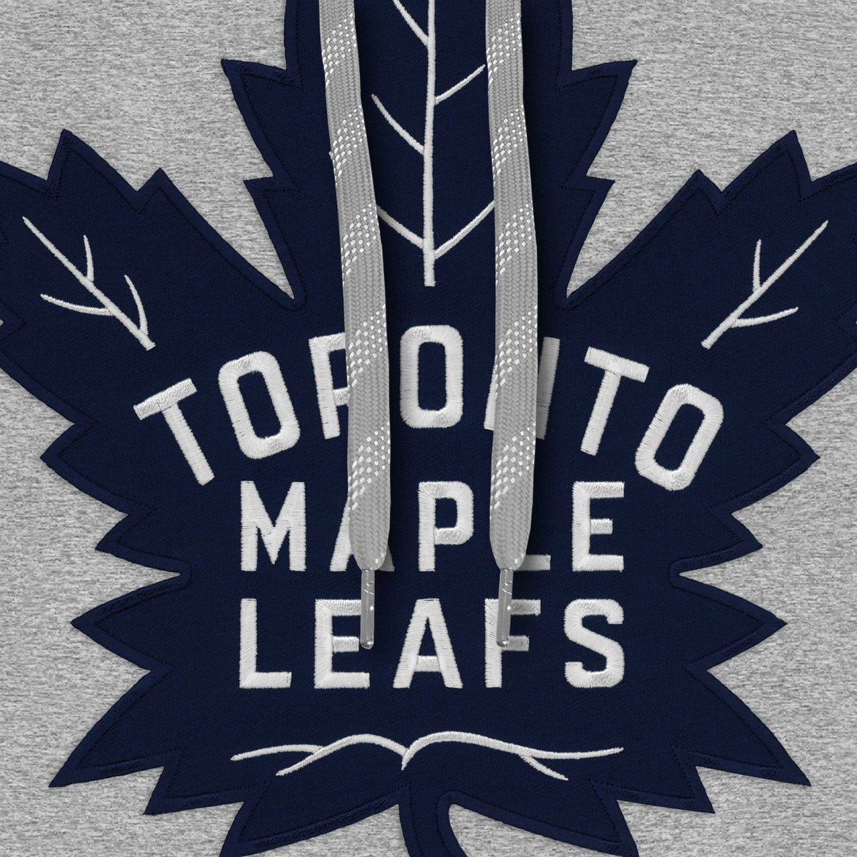 Toronto Maple Leafs NHL Bulletin Men Athletic Grey Express Twill Blue Logo Hoodie product image 2, provided for visual