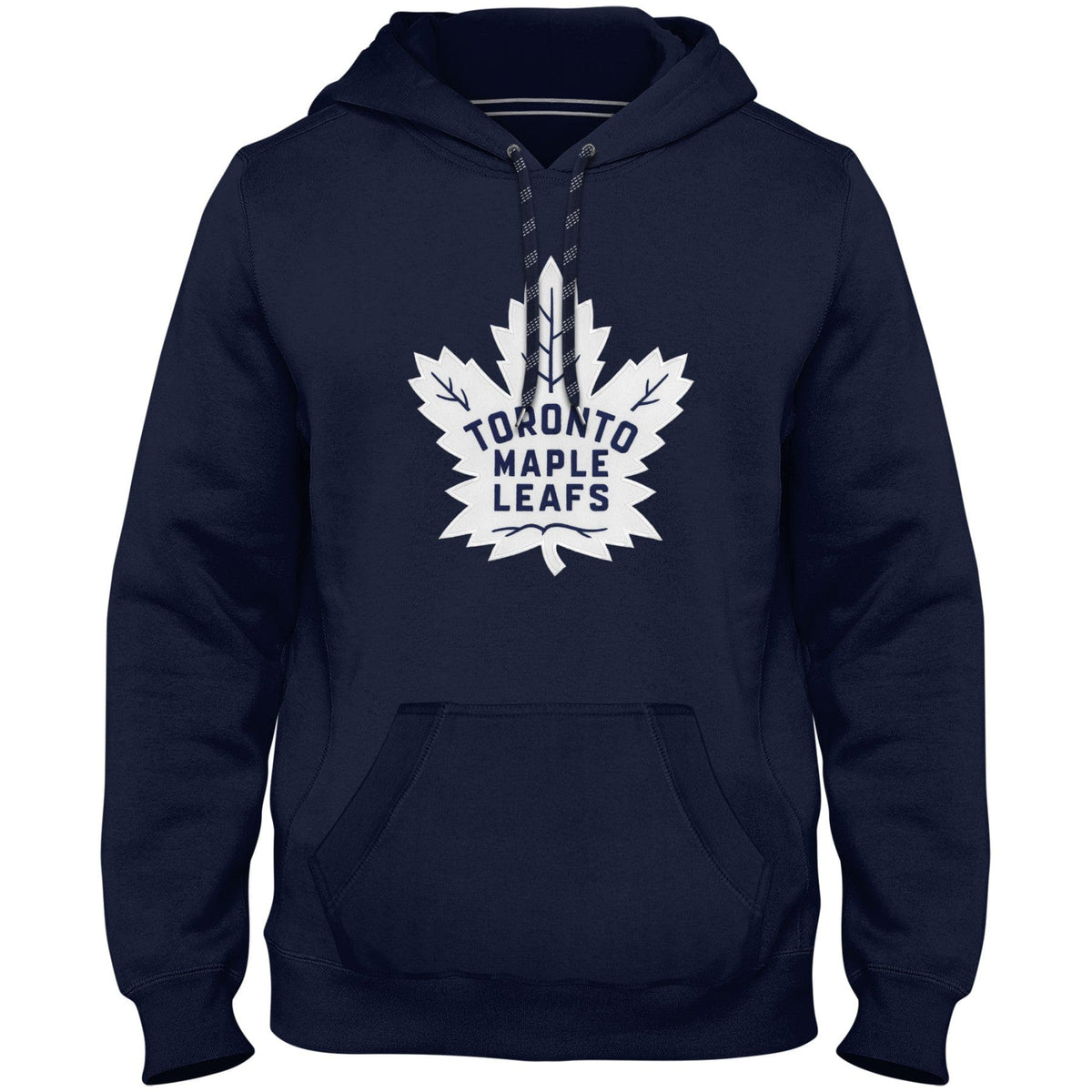 Toronto Maple Leafs NHL Bulletin Men Navy Express Twill White Logo Hoodie product image 1, provided for visual reference and