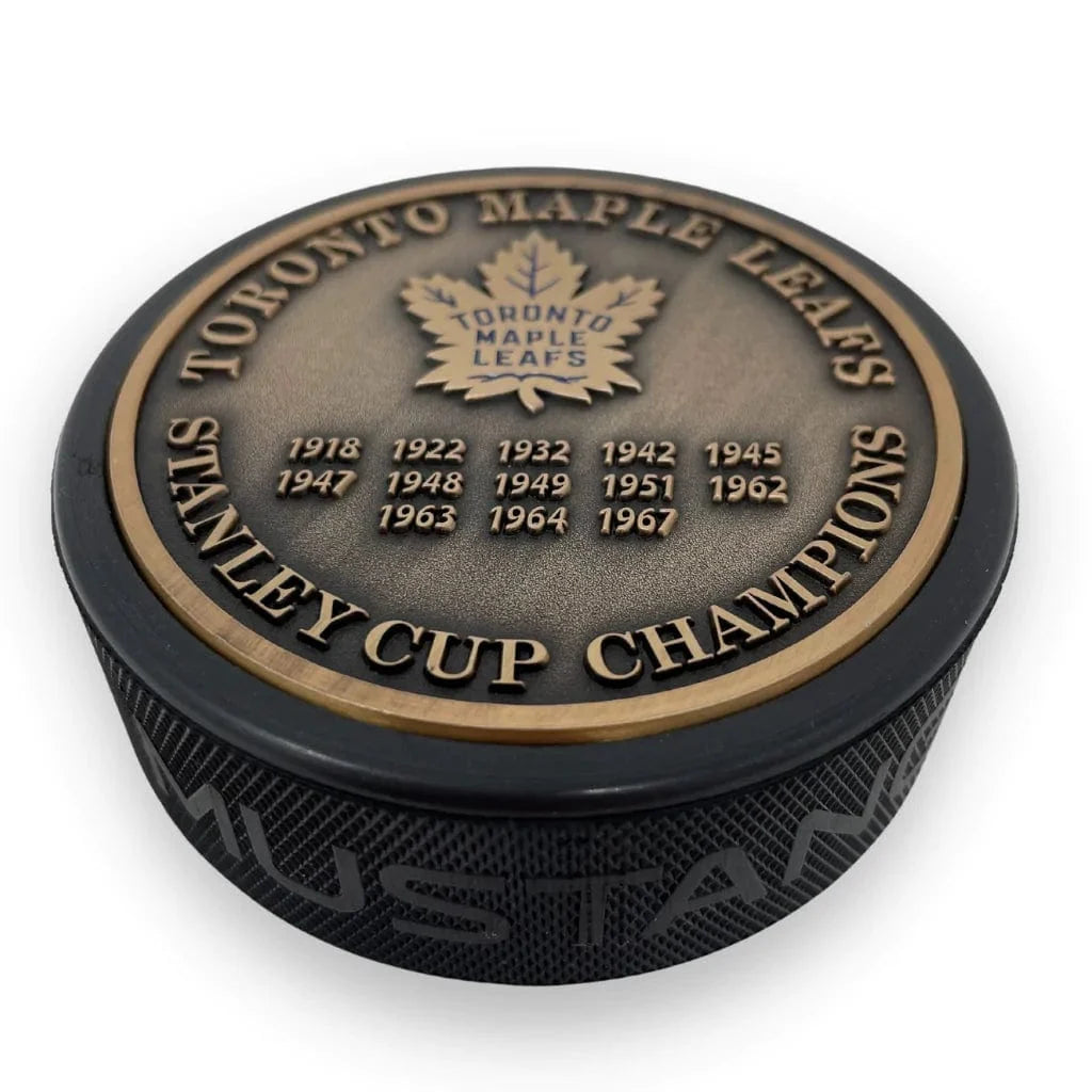 Toronto Maple Leafs NHL Stanley Cup Years Medallion Hockey Puck product image 5, provided for visual reference and product