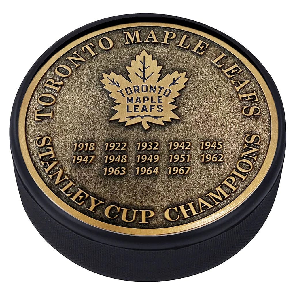 Toronto Maple Leafs NHL Stanley Cup Years Medallion Hockey Puck product image 2, provided for visual reference and product