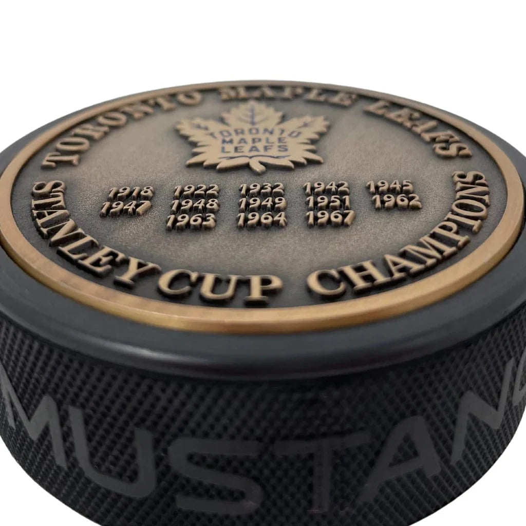 Toronto Maple Leafs NHL Stanley Cup Years Medallion Hockey Puck product image 6, provided for visual reference and product