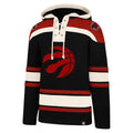 Toronto Raptors NBA 47 Brand Men Black Heavyweight Lacer Hoodie product image 1, provided for visual reference and product