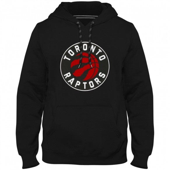 Toronto Raptors NBA Bulletin Men Black Express Twill Logo Hoodie product image 1, provided for visual reference and product