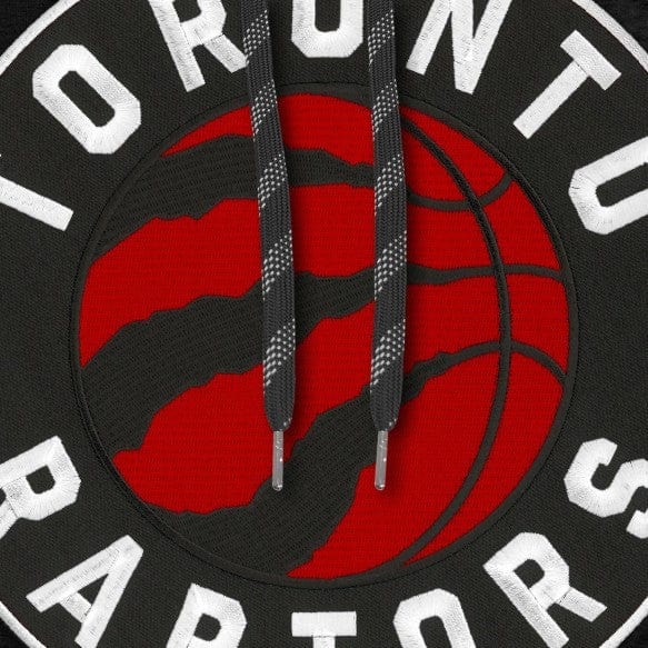 Toronto Raptors NBA Bulletin Men Black Express Twill Logo Hoodie product image 3, provided for visual reference and product