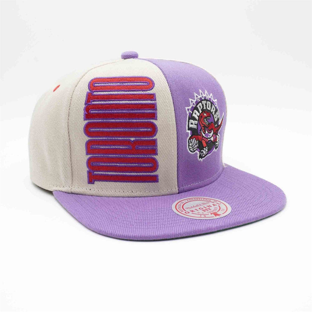 Toronto Raptors NBA Mitchell & Ness Men Off White Pop Panel Snapback product image 4, provided for visual reference and