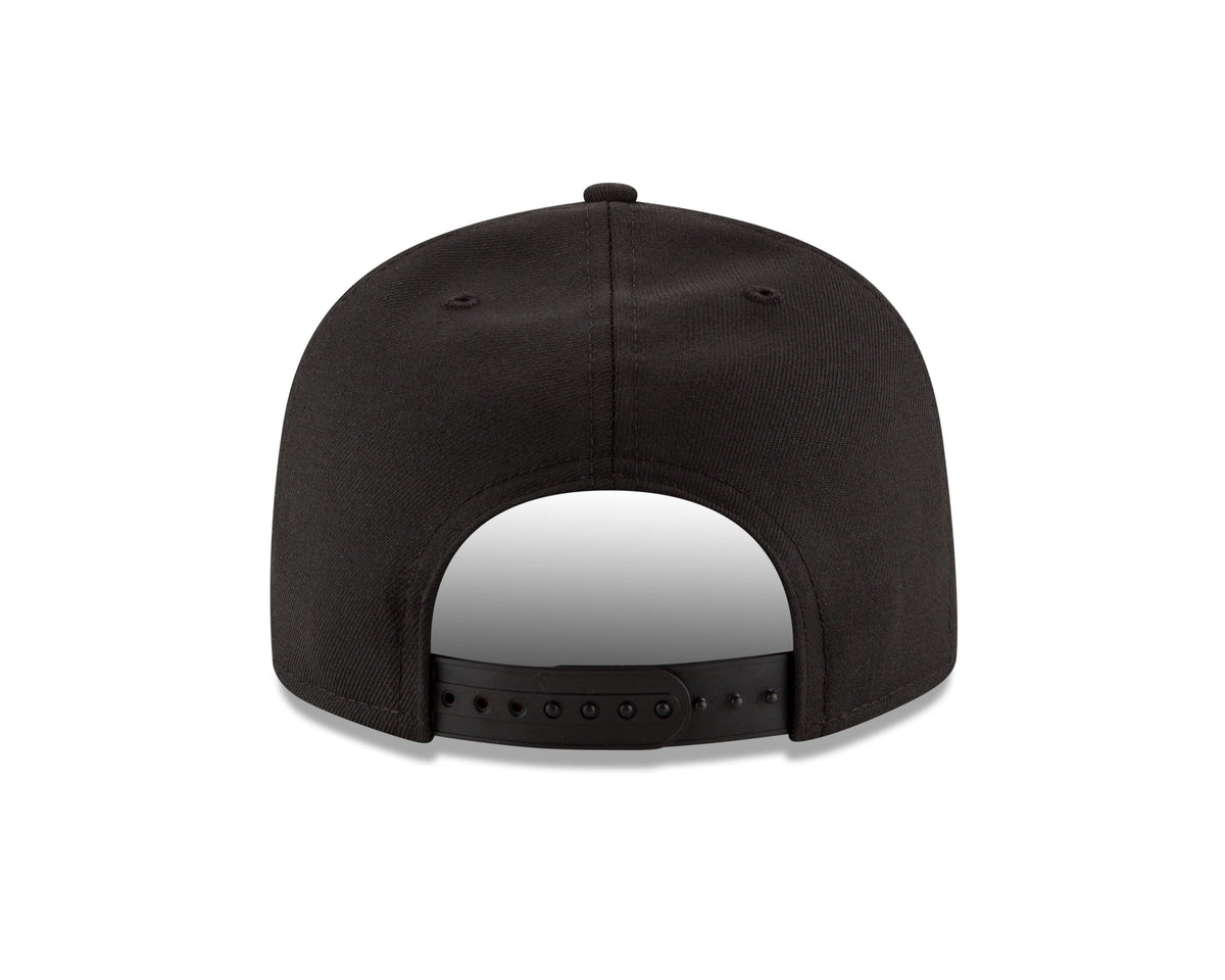 Toronto Raptors NBA New Era Men Black 9Fifty Gold WTC Champions Hat Side Rectangle Patch Snapback product image 4, provided