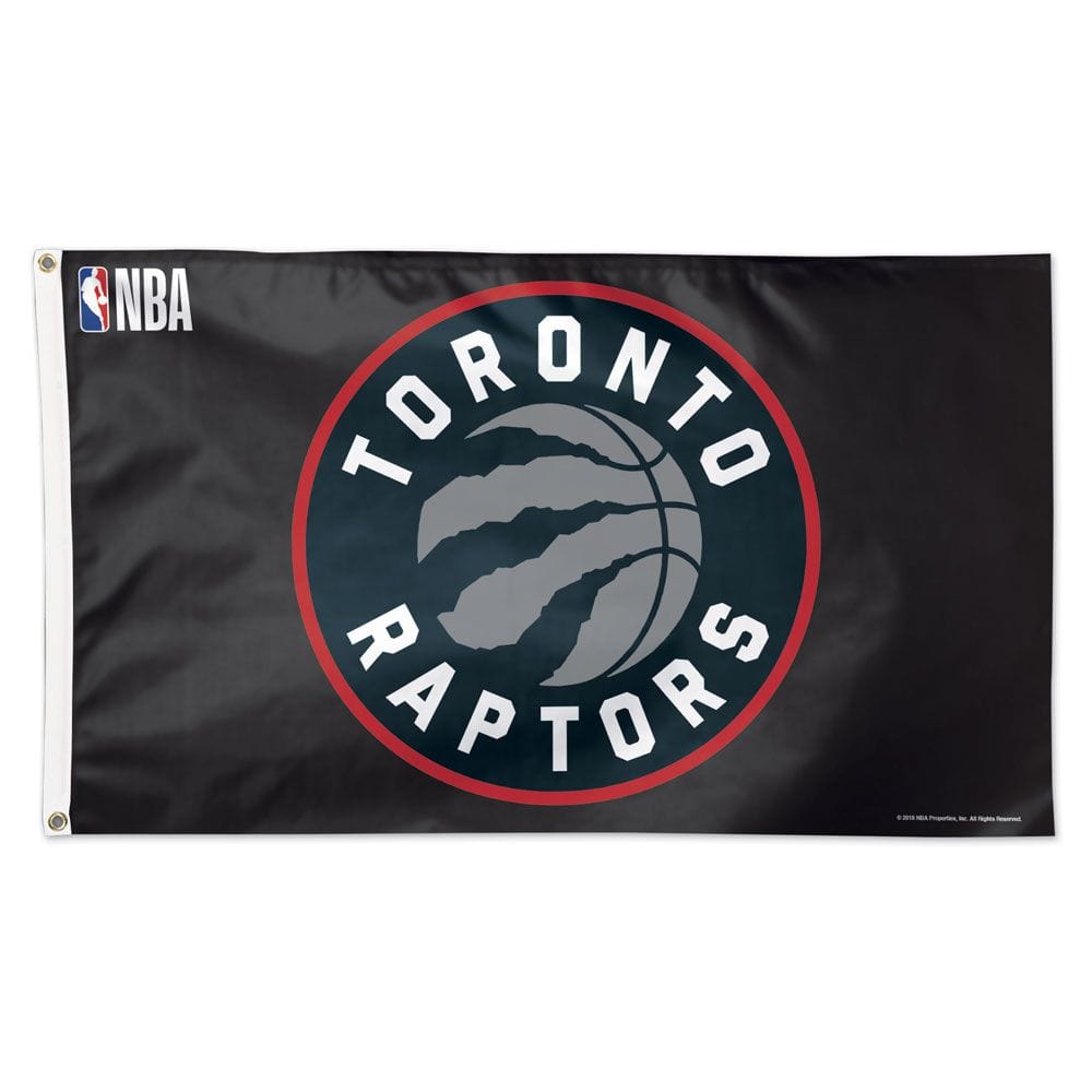 Toronto Raptors NBA WinCraft 3'x5' Deluxe Design Two Flag product image 1, provided for visual reference and product detail