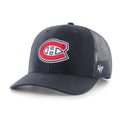 Montreal Canadiens NHL 47 Brand Men Navy Trucker Snapback product image 1, provided for visual reference and product detail