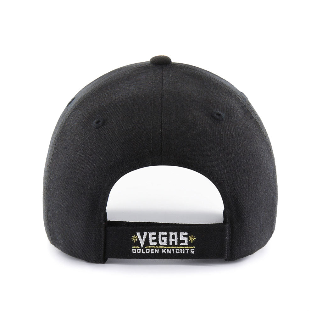 Las Vegas Golden Knights NHL 47 Brand Men Black MVP Adjustable Hat product image 2, provided for visual reference and