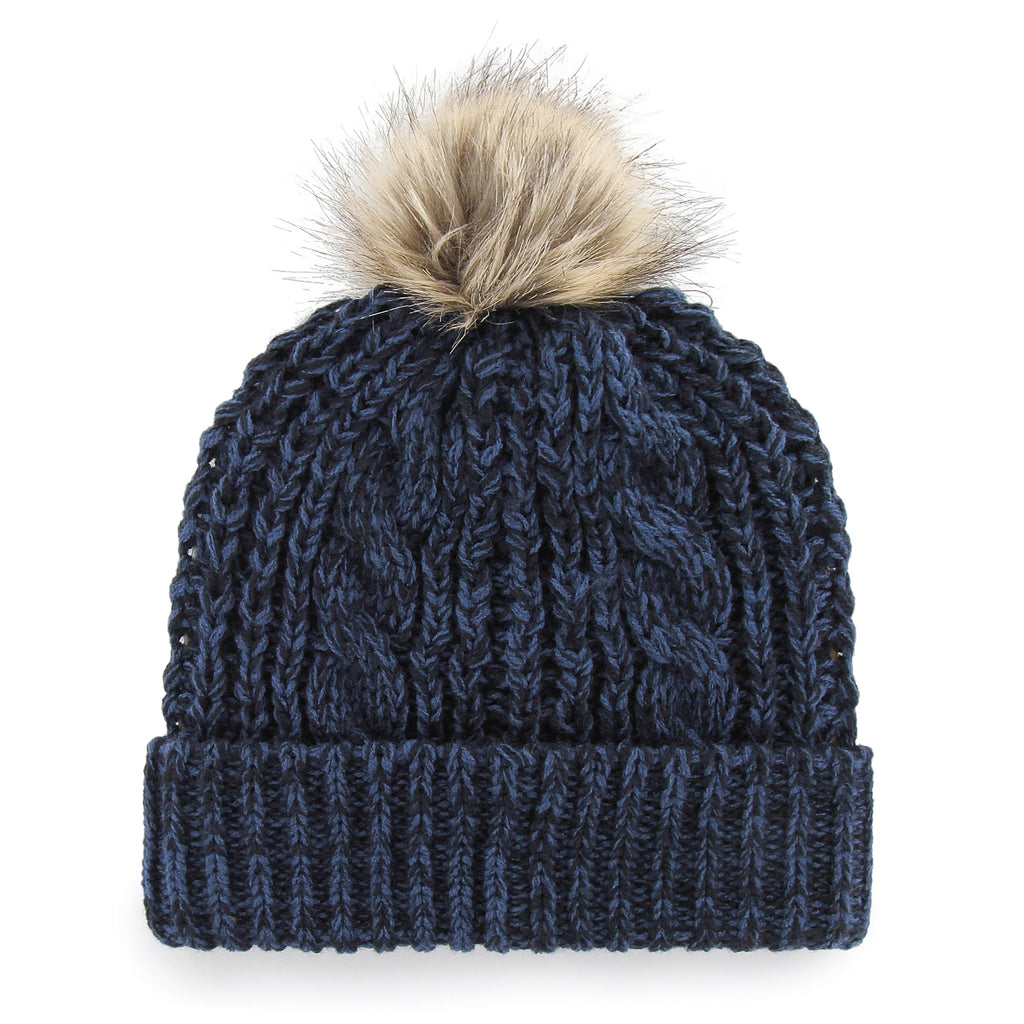 Montreal Canadiens NHL 47 Brand Women Navy Meeko Cuff Pom Knit product image 2, provided for visual reference and product