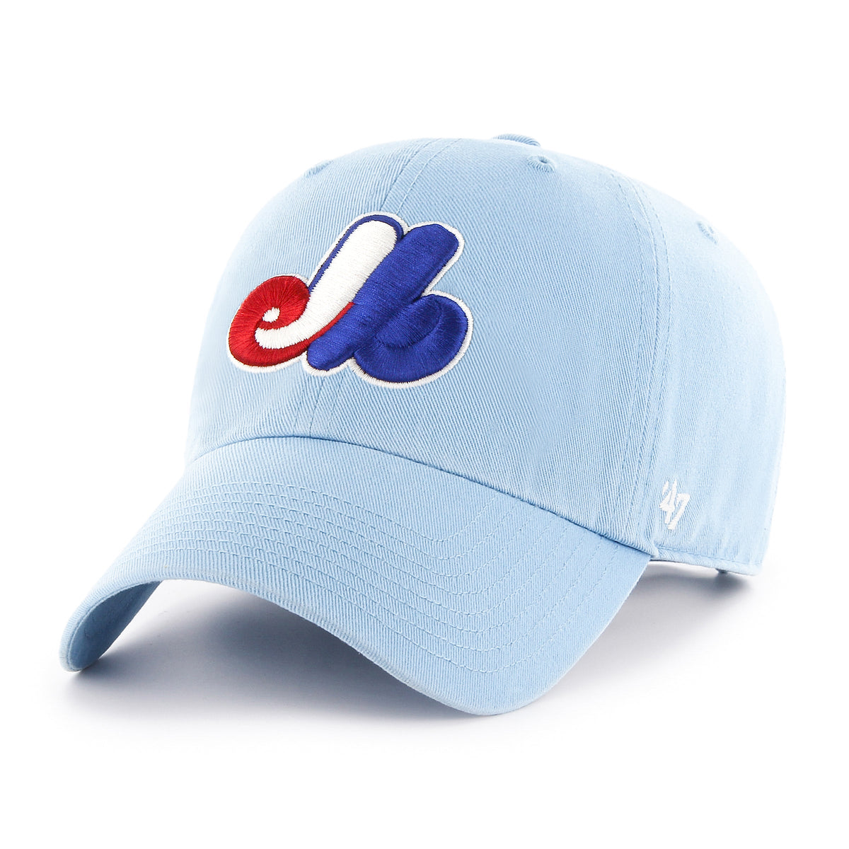 Montreal Expos MLB 47 Brand Men Light Blue Cooperstown Clean Up Adjustable Hat product image 1, provided for visual