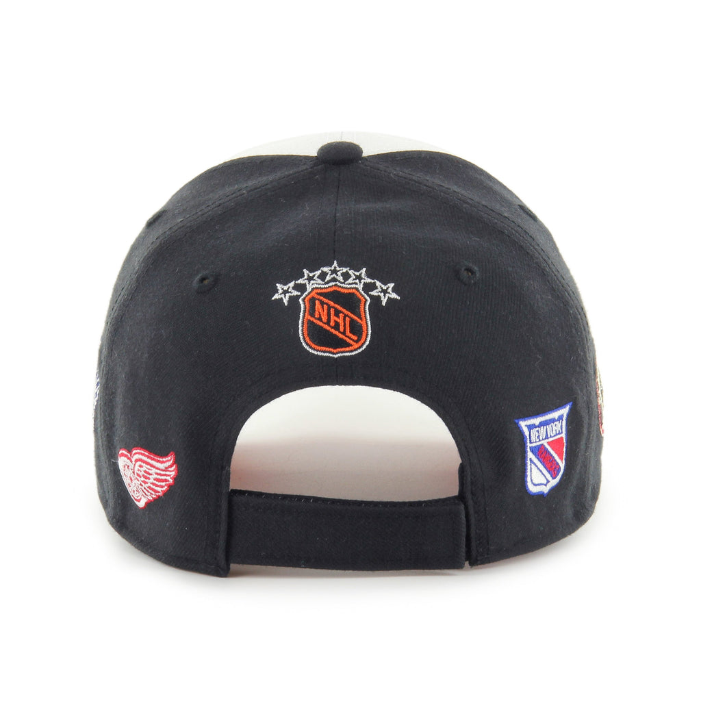 Original Six NHL 47 Brand Men White/Black Scatter MVP Adjustable Hat product image 3, provided for visual reference and