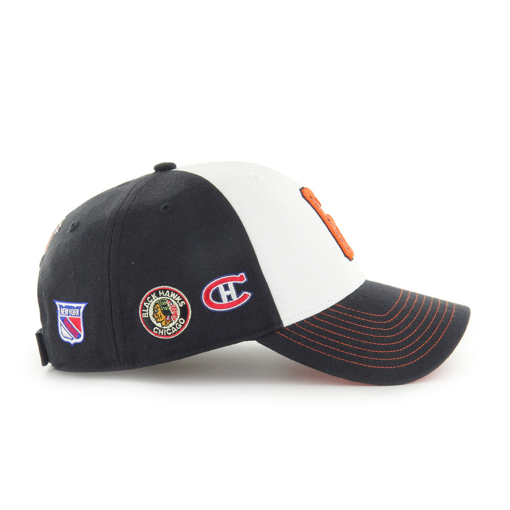 Original Six NHL 47 Brand Men White/Black Scatter MVP Adjustable Hat product image 4, provided for visual reference and