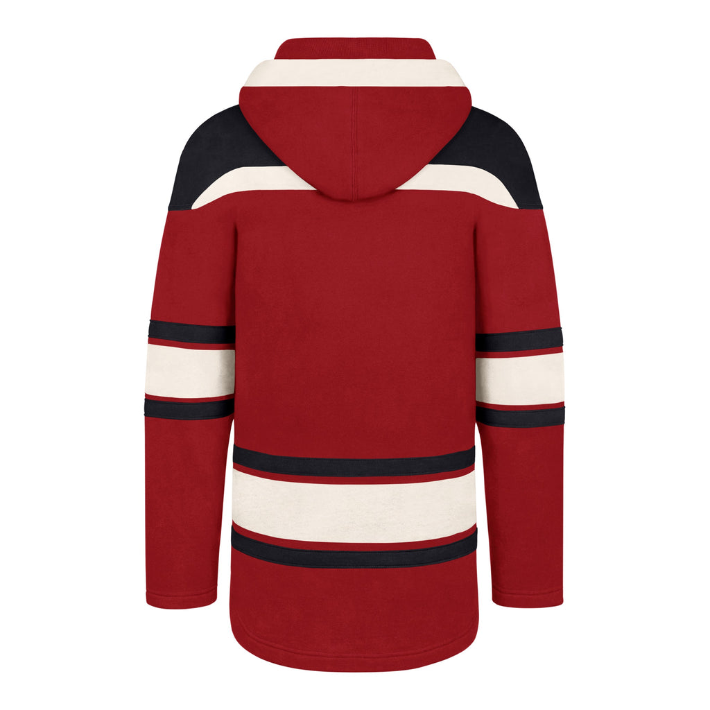 Montreal Canadiens NHL 47 Brand Men Red Heavyweight Lacer Hoodie product image 2, provided for visual reference and product
