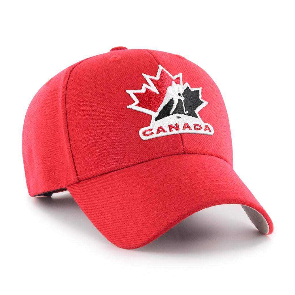 Hockey Canada IIHF 47 Brand Men Red MVP Adjustable Hat product image 3, provided for visual reference and product detail